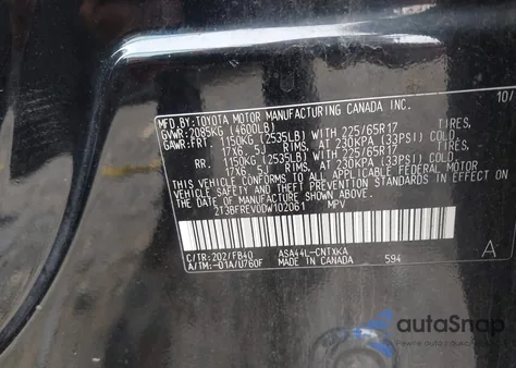 2013 Toyota Rav4 Le z USA, uszkodzony, nr VIN 2T3BFREV0DW102061